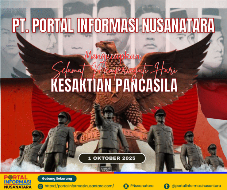 Ilustrasi peringatan Hari Kesaktian Pancasila 1 Oktober 2025 dengan monumen Pahlawan Revolusi dan lambang Garuda Pancasila.