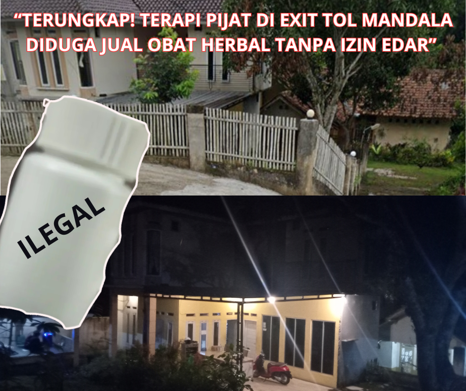 Petugas kesehatan dan tim investigasi memeriksa sampel obat herbal tanpa label yang dijual terapis alternatif di sekitar Exit Tol Mandala, Rangkasbitung, Kabupaten Lebak.