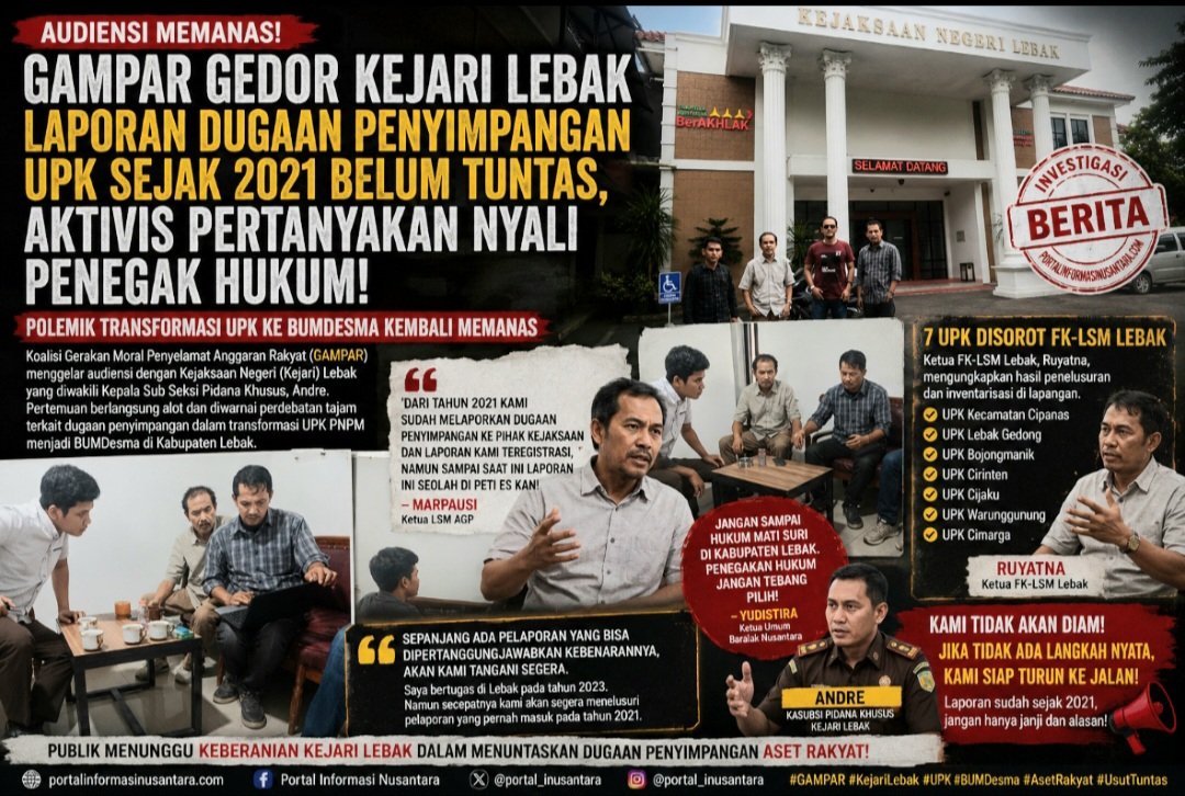 Jangan Sampai Hukum Mati Suri! Aktivis Desak Kejari Lebak Bongkar Dugaan Penyimpangan UPK di Seluruh Kecamatan 1 Screenshot 20260624 181058 ChatGPT