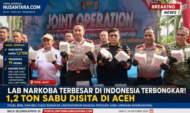 Polri, BNN, dan Bea Cukai Bongkar Laboratorium Sabu di Aceh, Hampir 1,2 Ton Narkotika Disita 1 IMG 20261024 WA0020